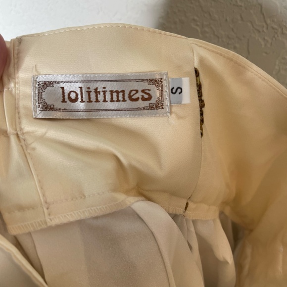 Lolitimes Fairytale Print Whimsigoth Skirt Size Small Multicolor Bow Lace Lined - Picture 13 of 13